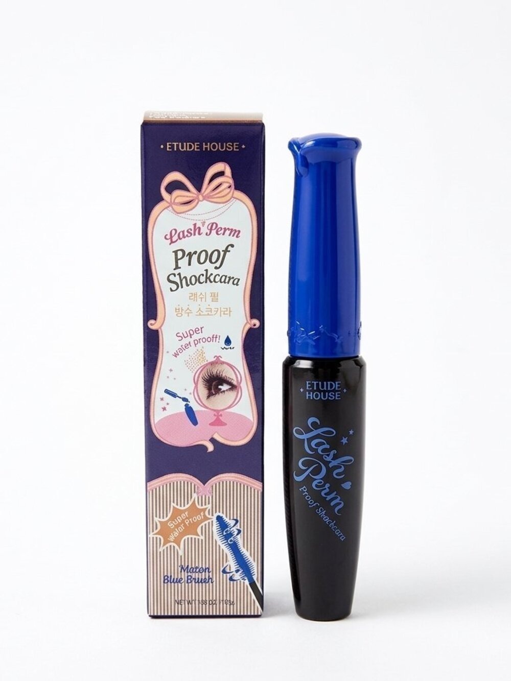 Etude House Lash Perm Proof Shockcara Mascara Black Waterproof Curling NIB 0874